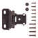 Hinge Semi-Concealed 3/8 Inch Inset 1/4 Inch Overlay Face Frame Part Wrap Self-Close (20 Pack)