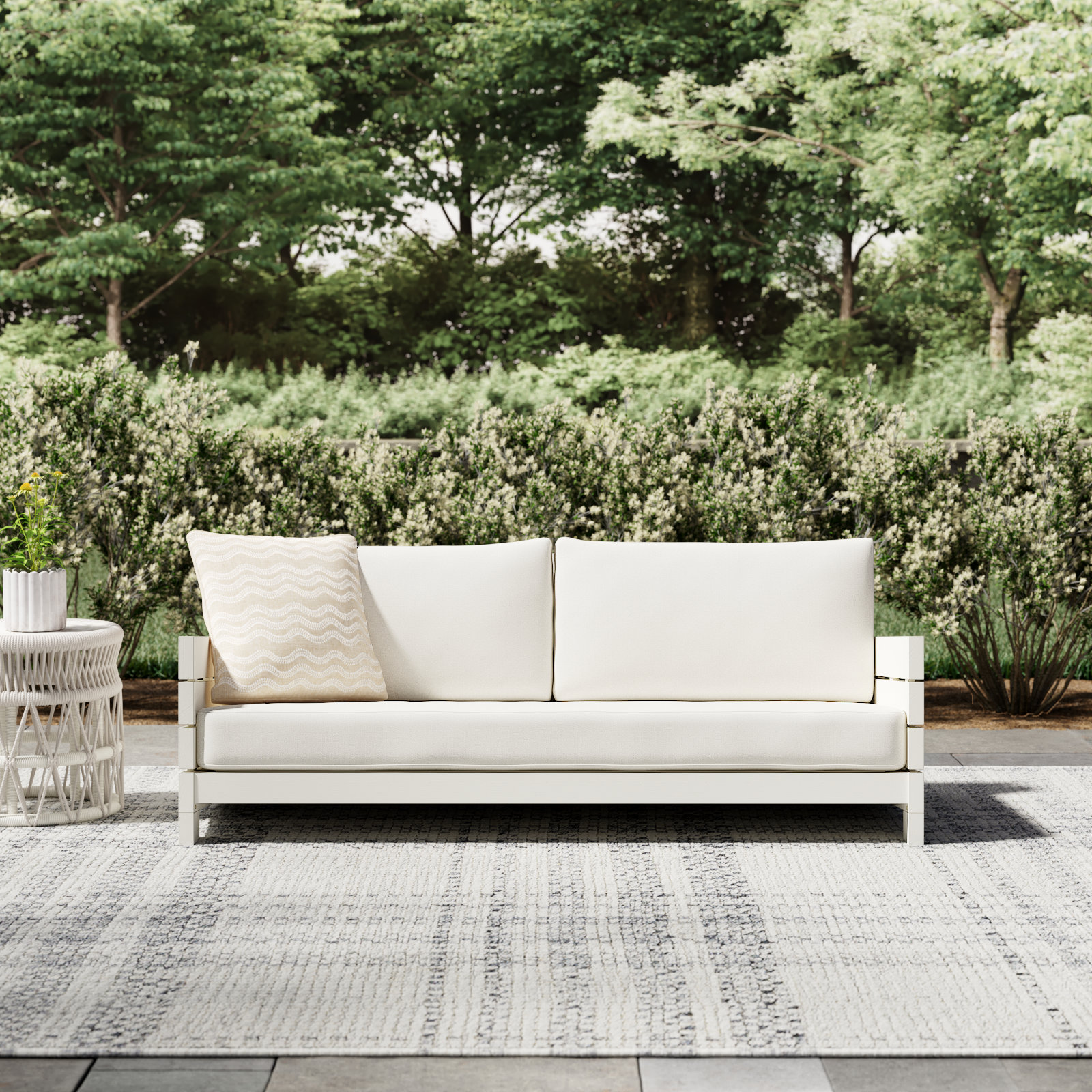 70.1'' Wide Straight Eucalyptus Loveseat with Cushions