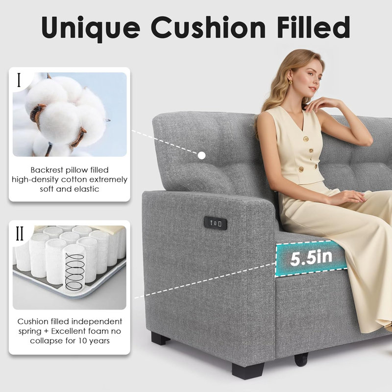 Reversible Sectional Sofa Couch, Sleeper Sofa Bed With Storage Chaise Pull Out Couch For Living Room | Hidden Stroge | Pull Out Bed | Removable Backrest | Linen Fabric
