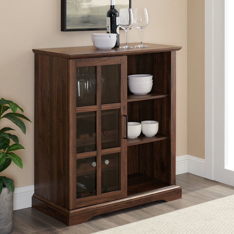 Hartwick 31.5'' Bar Cabinet, Dark Brown