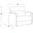 Bre 53.1'' W Power Reclining Individual Seat-98175060