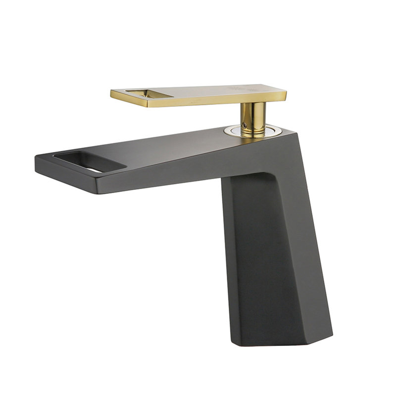 Angela Single-Hole Single-handle Bathroom Faucet, Matte Black 