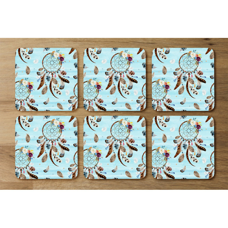 Square 6 Piece Coaster Set