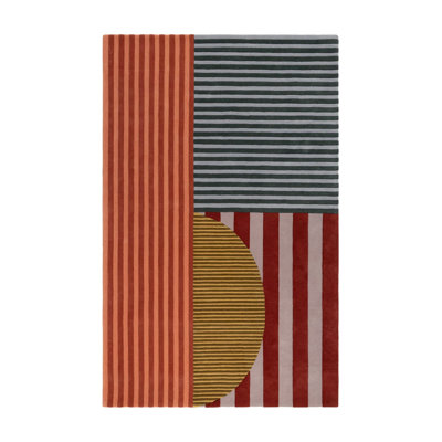Tapis à motif géométrique multicolore de style européen Mira