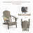 (Set of 6) Hdpe Folding Outdoor Adirondack Chair With Cup Holder -1374374142