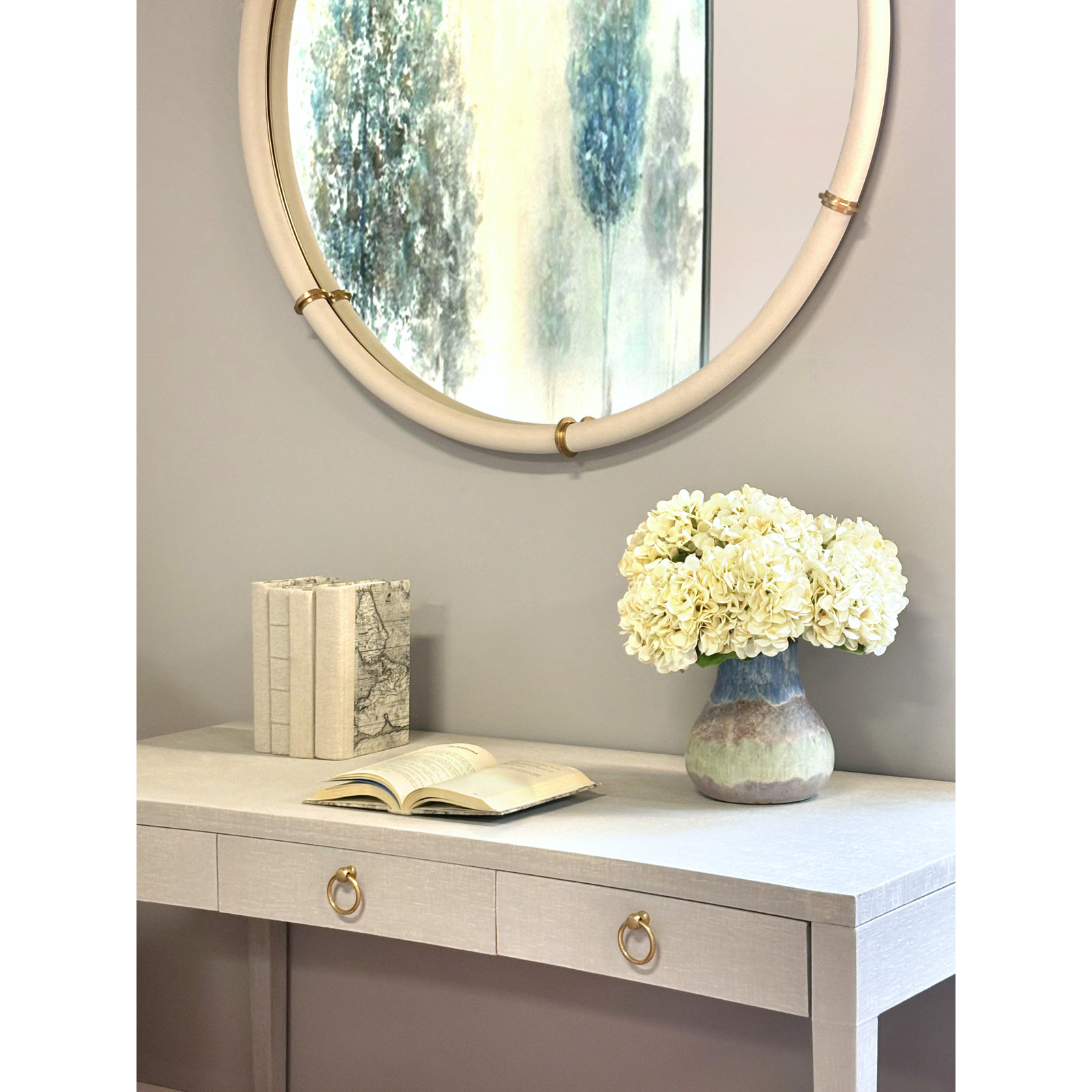 Ola Hydrangea Floral Arrangement, Cream