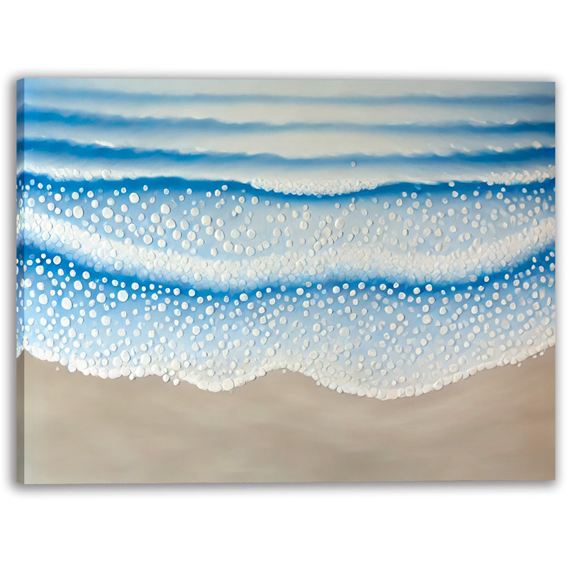 «Tranquil Waves», art mural sur toile abstraite, H 36 po x l 48 po x P 1,5 po