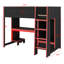 Lit mezzanine en bois avec bureau intégré, garde-robe, DEL et tiroir-834513225