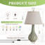 18 po Lampe de table moderne en céramique avec abat-jour en lin pour le salon de la chambre à coucher-130767105