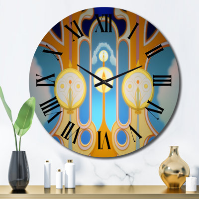 Horloge murale en métal