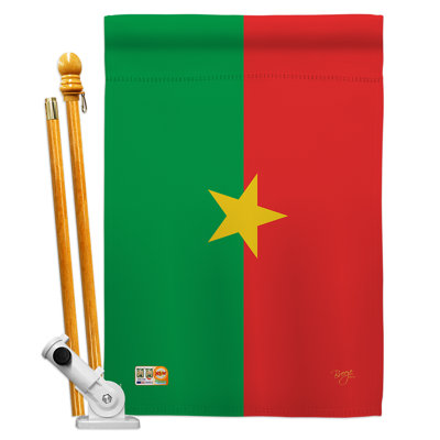 Double Sided 40'' H x 28'' W Polyester Flag Set