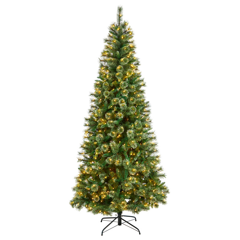 Lighted Artificial Christmas Tree, 8' H