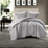 Warm Grey Oversized Bedding Set, Cotton-polyester Blend For Home Comfort