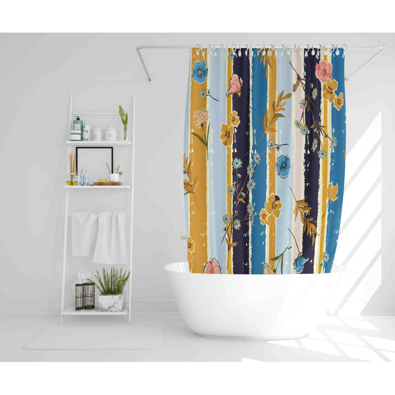 Riascos Polyester Shower Curtain Set, 177cm H x 177cm W