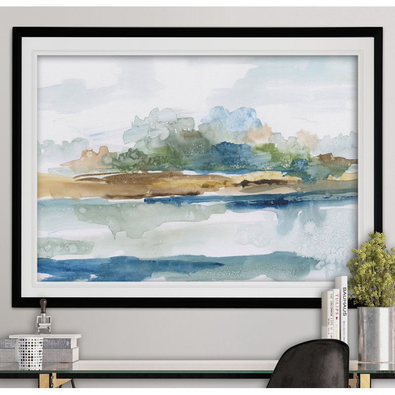 Alexandrine Blue Solace - reproduction de cadre photo, Noir, H 26 po x l 36 po x P 1,5 po