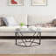 Coffee Table Engineered Wood and Steel Modern Low Living Room Square-134459668