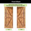 Porte en bois de pin massif non assemblé avec quincaillerie d'installation en nickel brossé Arrow Design-72597881-72597902