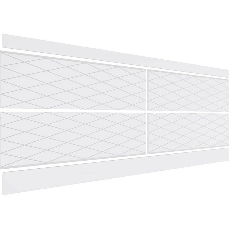 Linked Diamond PVC Wainscot Panelling Kit, 36" H x 94.5" W x 0.625" D