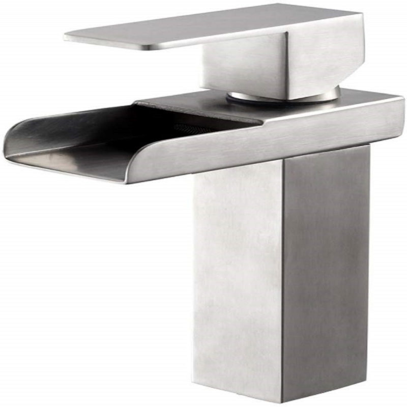 Single Handle Stainless Steel Bathroom Sink Faucet