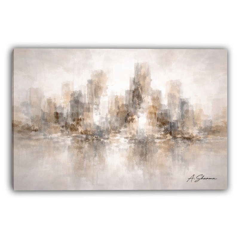 Evening Towers Wrapped Canvas Wall Art, 24"W x 16"H x 1.5"D