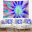 Tapisserie abstraite abstraite avec spirale bleue-28496475