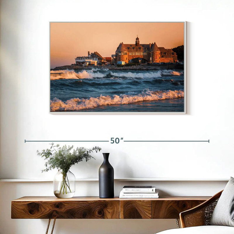 Narragansett Towers, Cadre flottant blanc, 37 po x 25 po