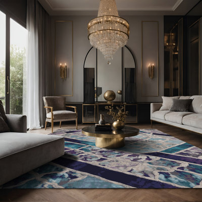Silky Soft Plush Grey Area Rug