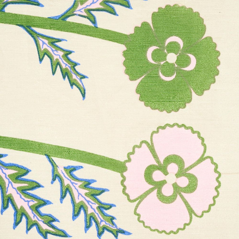 Schumacher x Neisha Crosland Thistle Fabric, Ivory
