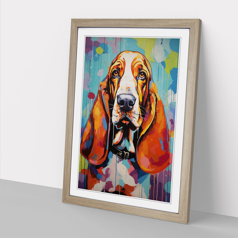 Single Picture Frame Print on Wood, Oak Framed, 46cm H x 34cm W