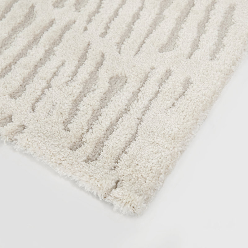 Brodrick Cream Abstract Modern Area Rug, Rectangle 7'10" x 10'