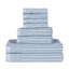 Ruvins Cotton Highly Absorbent 8-Piece Solid and Checkered Border Towel Set-180414473