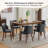 Upholstered Dining Chairs Set of 2, Modern Linen Kitchen Chairs with Cushioned Seat and Wood Legs-1420862437