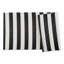 Tapis d'extérieur noir / blanc à rayures 5 pi x 8 pi