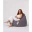 Fauteuil à billes de jardin de haute qualité, couleur fumée, 45,3 po x 51,2 po x 15,4 po | 100% polyester, tissu imperméable, 100% mousse de styromousse originale | Conception moderne pour le divertissement et la détente en plein air-2120358723