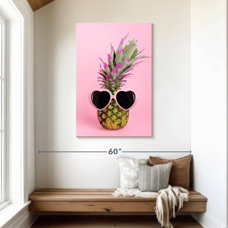Pink Chic Pineapple, 45" H x 30" W