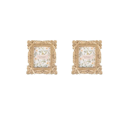 Ensemble de deux cadres de réfrigérateur magnétiques en polyrésine 2 po x 3 po