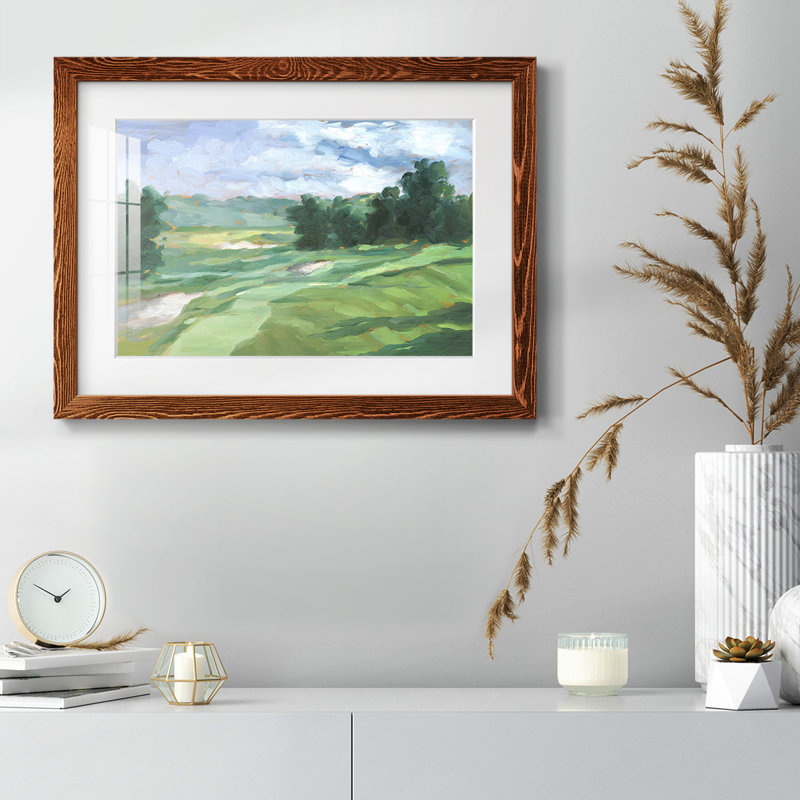 Golf Course Study IV, reproduction d'art encadrée, Érable, H 14 po x l 20 po x P 1,5 po