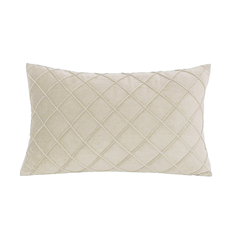 (With Or Without Insert) Set of 2 Pintuck Pleats Throw Pillows, Cream, 20"H x 20"W