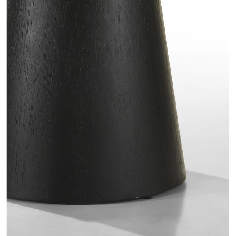 Table basse noire ébène avec motif grain de bois naturel 29 po