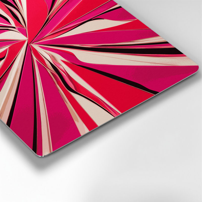 Art abstrait en métal rouge 20 formes abstraites, H 11 po x l 14 po