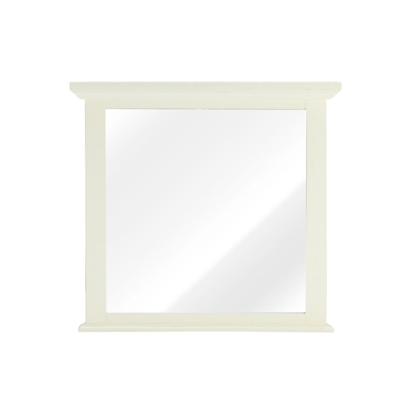 Akoni Rectangle Wall Mirror, White