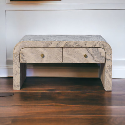Lowellville Solid Wood Sled Coffee Table with Storage