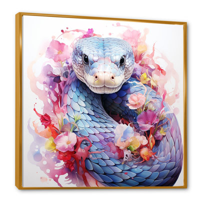 Snakes Floral Grace II - Snake Animal, art mural