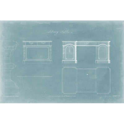 Library Tables 1 Piece Wrapped Canvas Painting