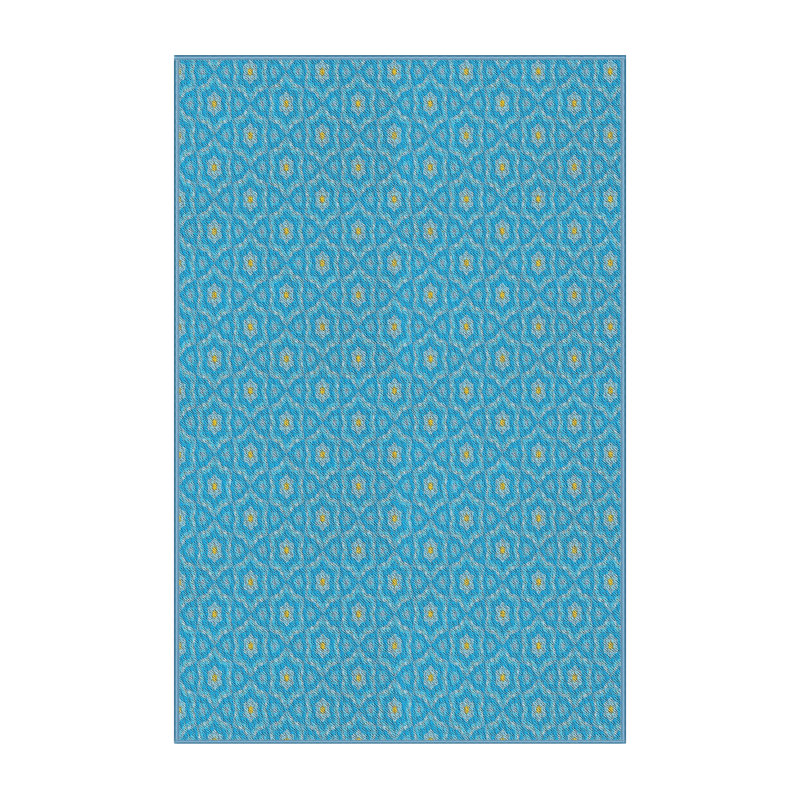 Tapis de zone bleue à motifs, Rectangle 2 pi x 5 pi