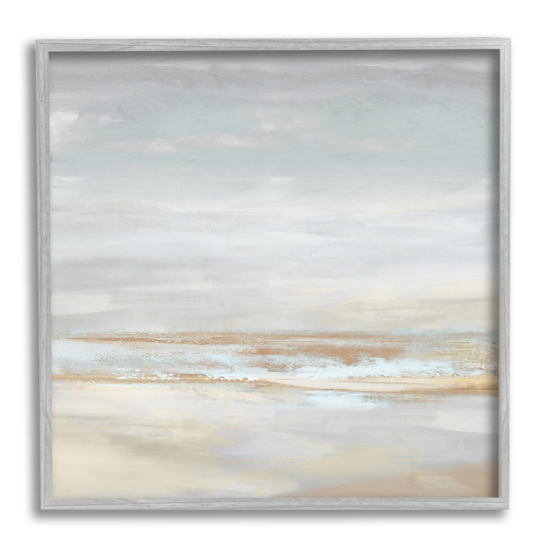 Stupell Industries Abstract Grey Landscape Painting Framed Giclee Art Design By Rachel Springer, H 12 po x l 12 po x P 1,5 po