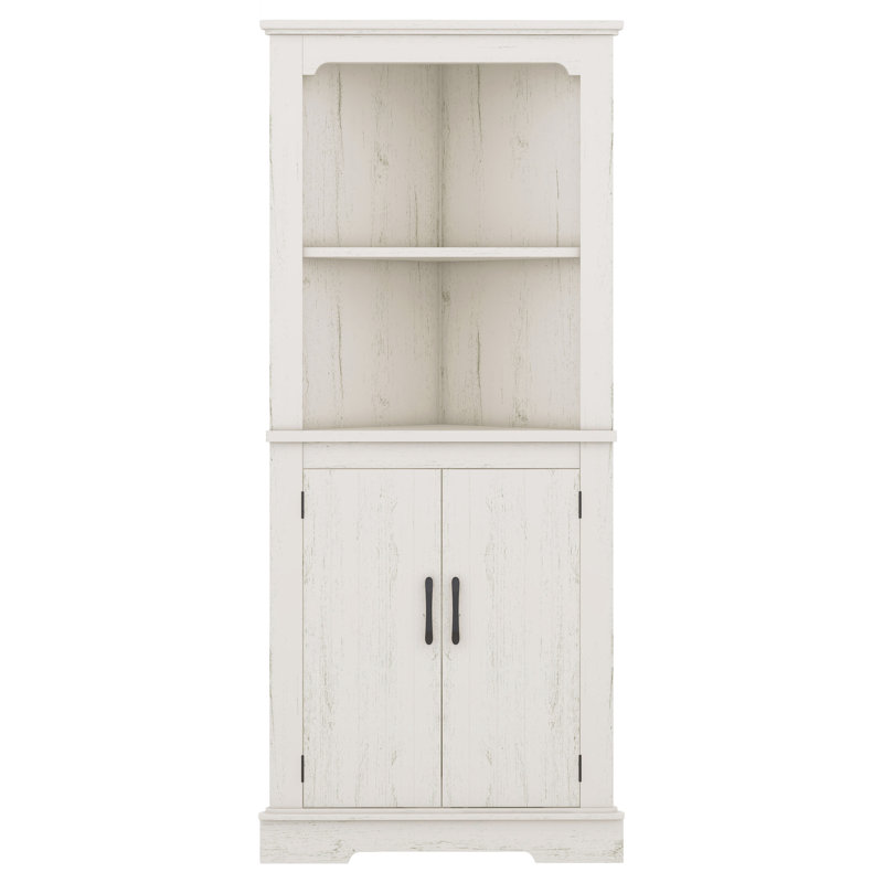 Grande armoire d'angle avec portes, Beige