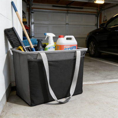 Collapsible Laundry Basket With Front Pocket - Extra Large 64L Foldable Storage Bin, Heavy-Duty 60 Lb Capacity For Home, Dorm, RV & Car Organization