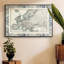 Bordé carte de l'Europe, peinture sur toile encadrée-94353630-94353629