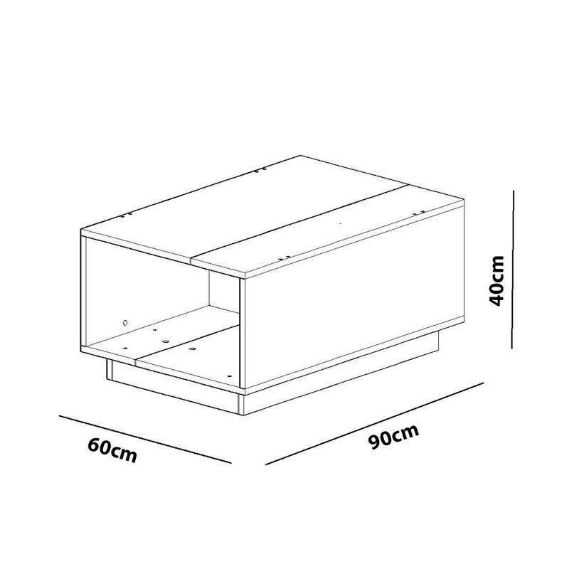 Table basse avec rangement Biancha